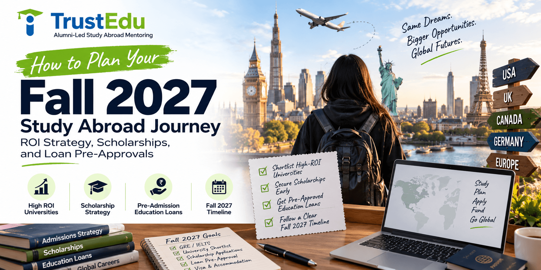 The Fall 2027 Study Abroad Roadmap: High-ROI Strategy, Scholarships, and Loan Pre-Approvals